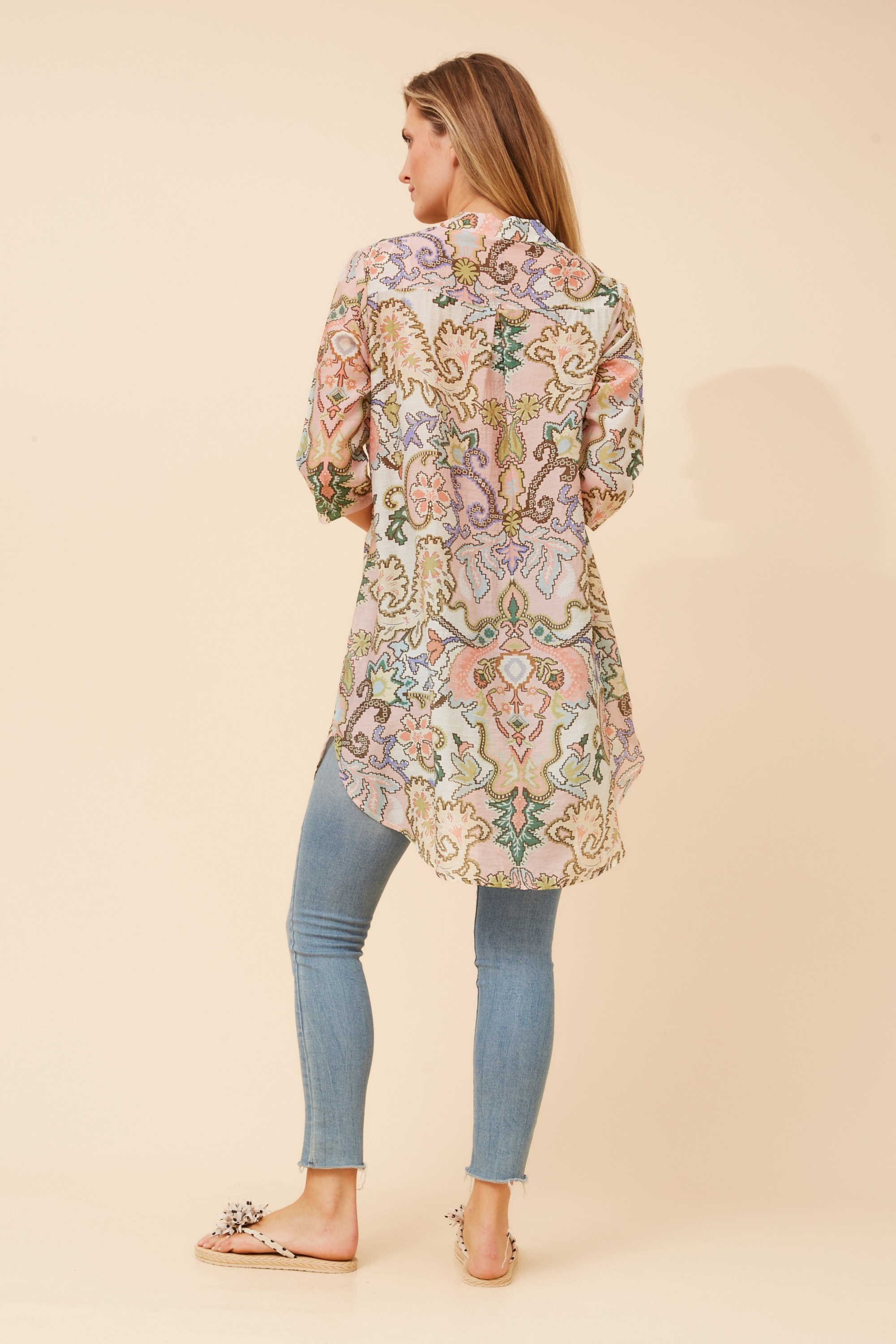 DANSON ABSTRACT PRINT TUNIC TOP