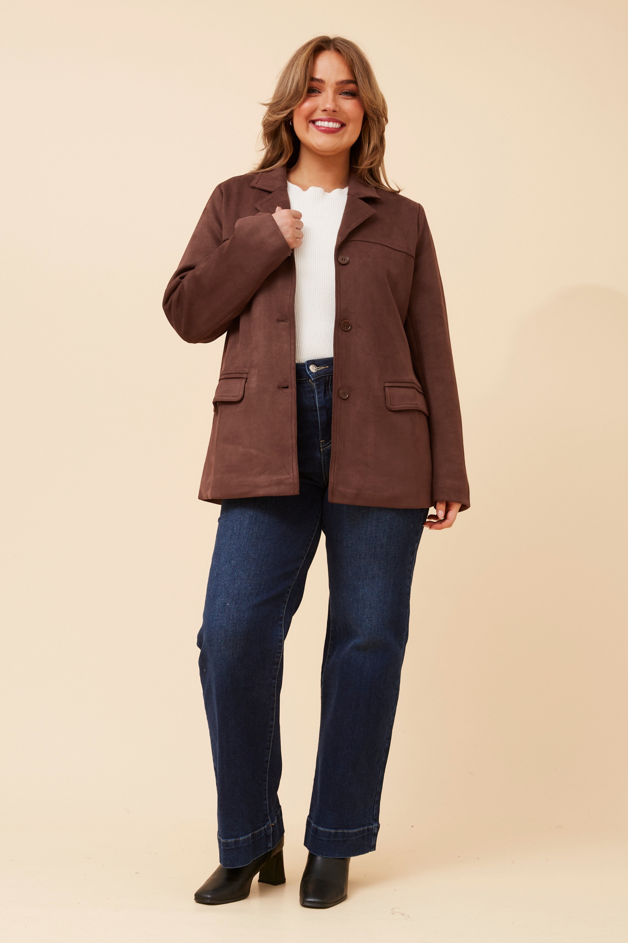 DARBY FAUX SUEDE JACKET