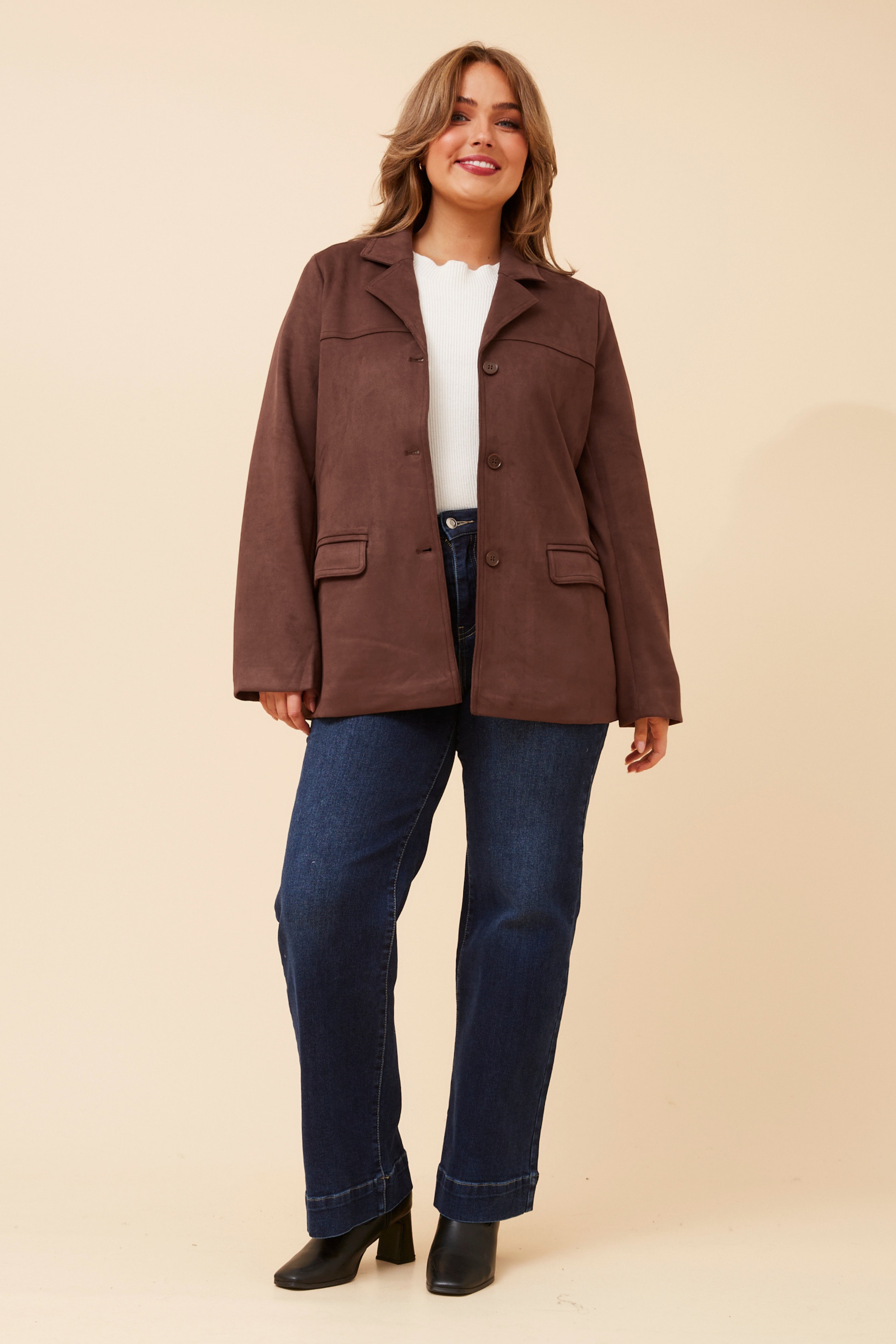 DARBY FAUX SUEDE JACKET