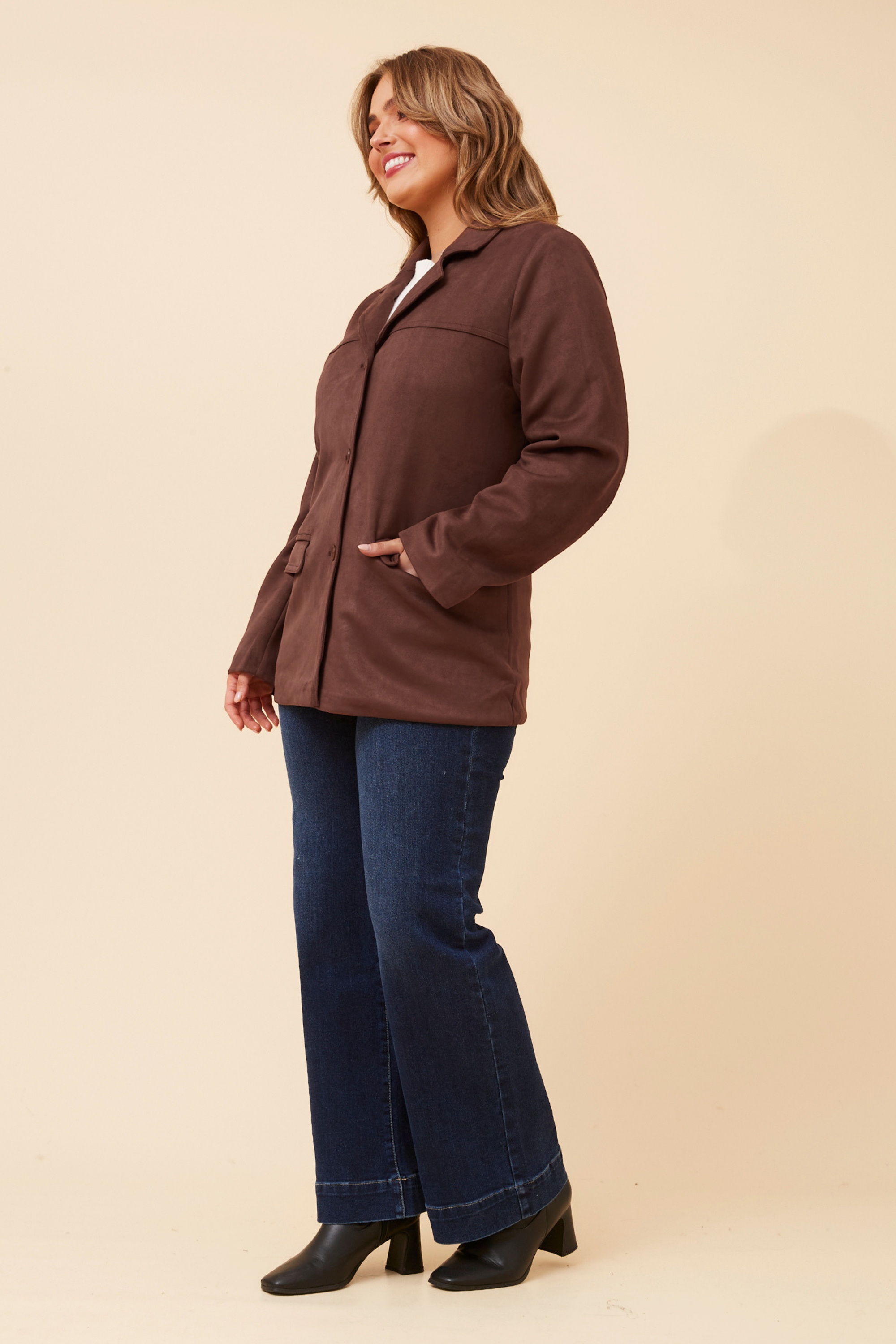 DARBY FAUX SUEDE JACKET