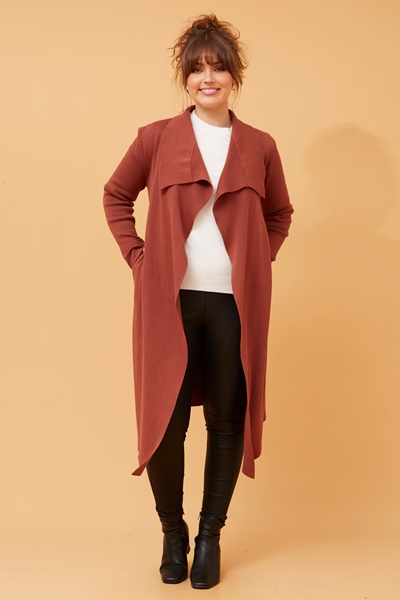DARINA WATERFALL KNIT CARDIGAN