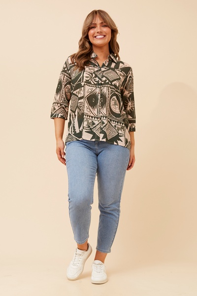 DARIO ABSTRACT PRINT SHIRT