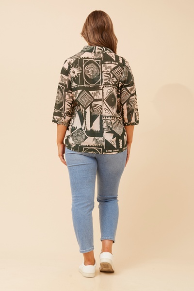 DARIO ABSTRACT PRINT SHIRT