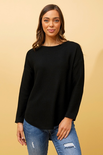 DARYLE SOLID KNIT PULLOVER