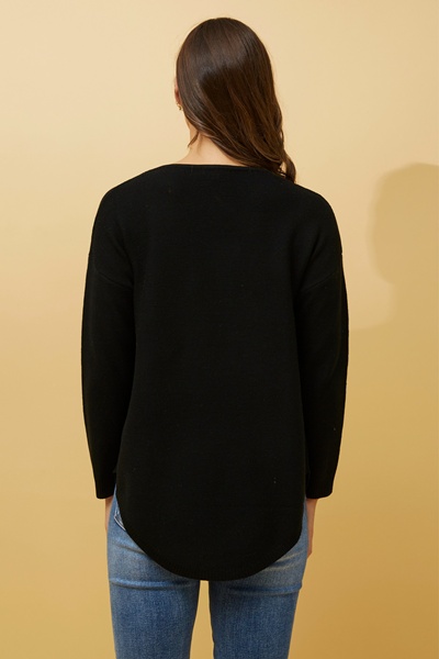DARYLE SOLID KNIT PULLOVER