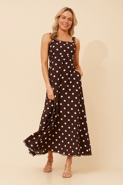 DAVAN POLKA DOT PRINT DRESS