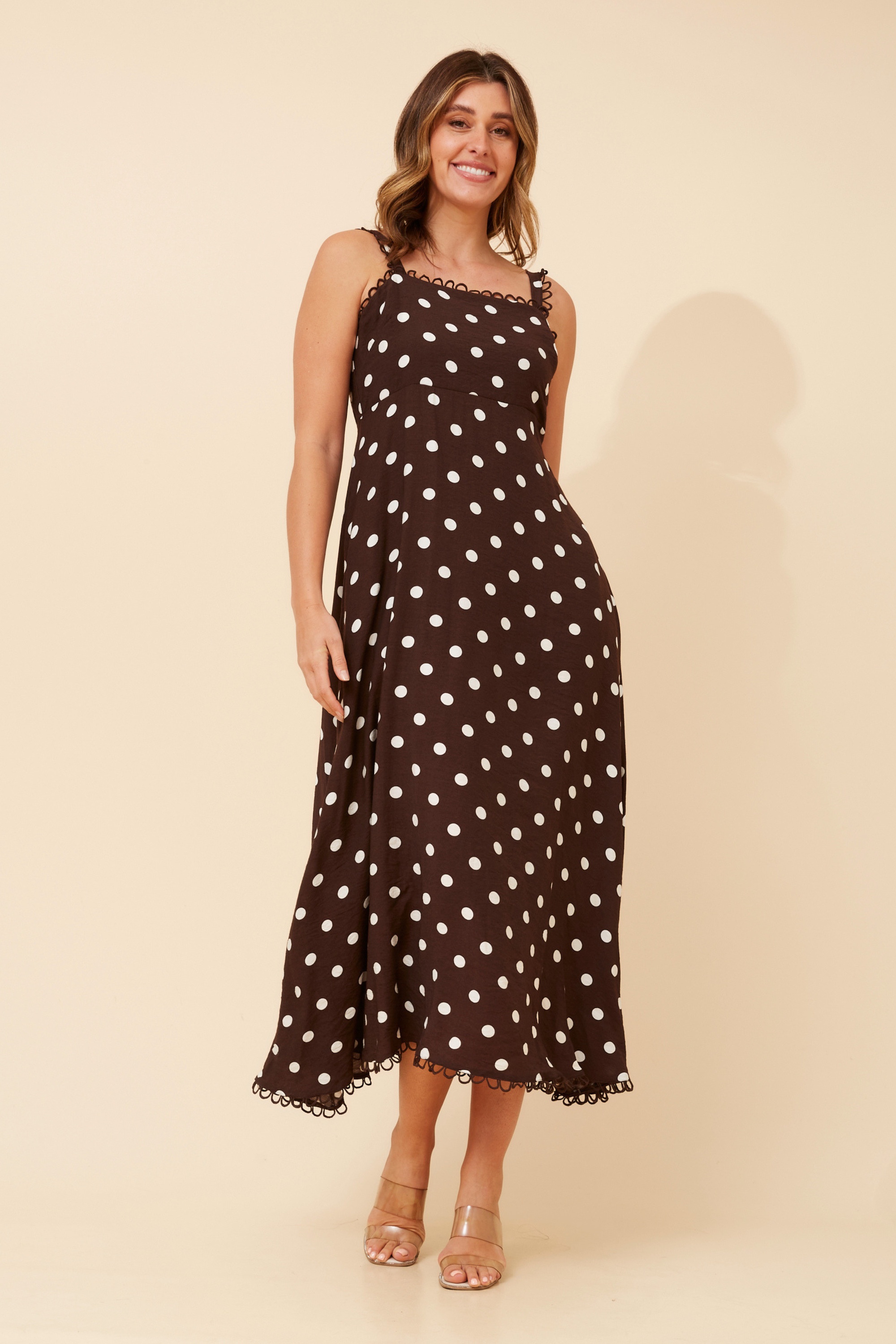 DAVAN POLKA DOT PRINT DRESS