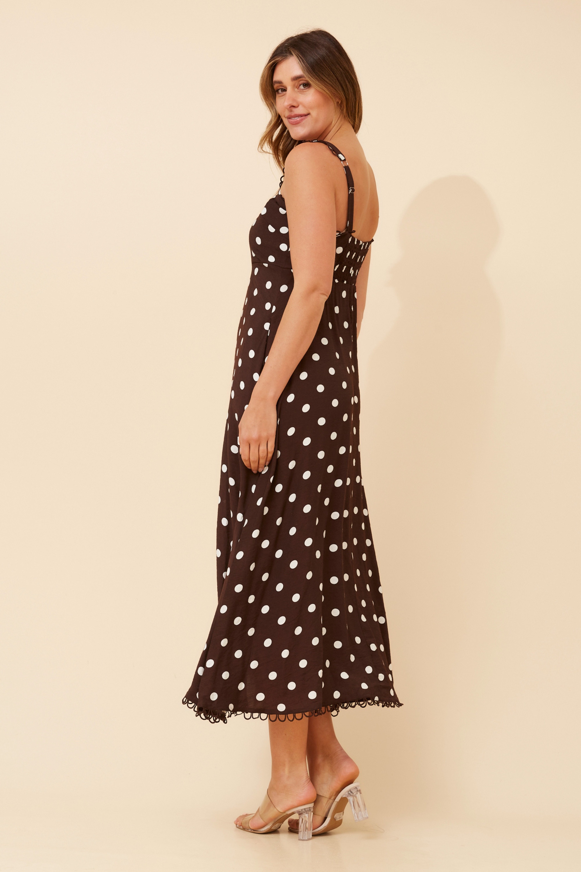 DAVAN POLKA DOT PRINT DRESS