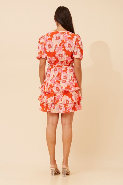 DAYANA FLORAL RUFFLE DRESS