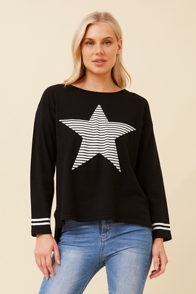 DAYTON STAR PRINT KNIT PULLOVER