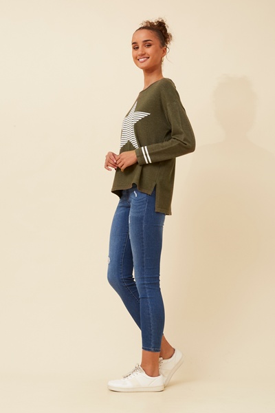 DAYTON STAR PRINT KNIT PULLOVER