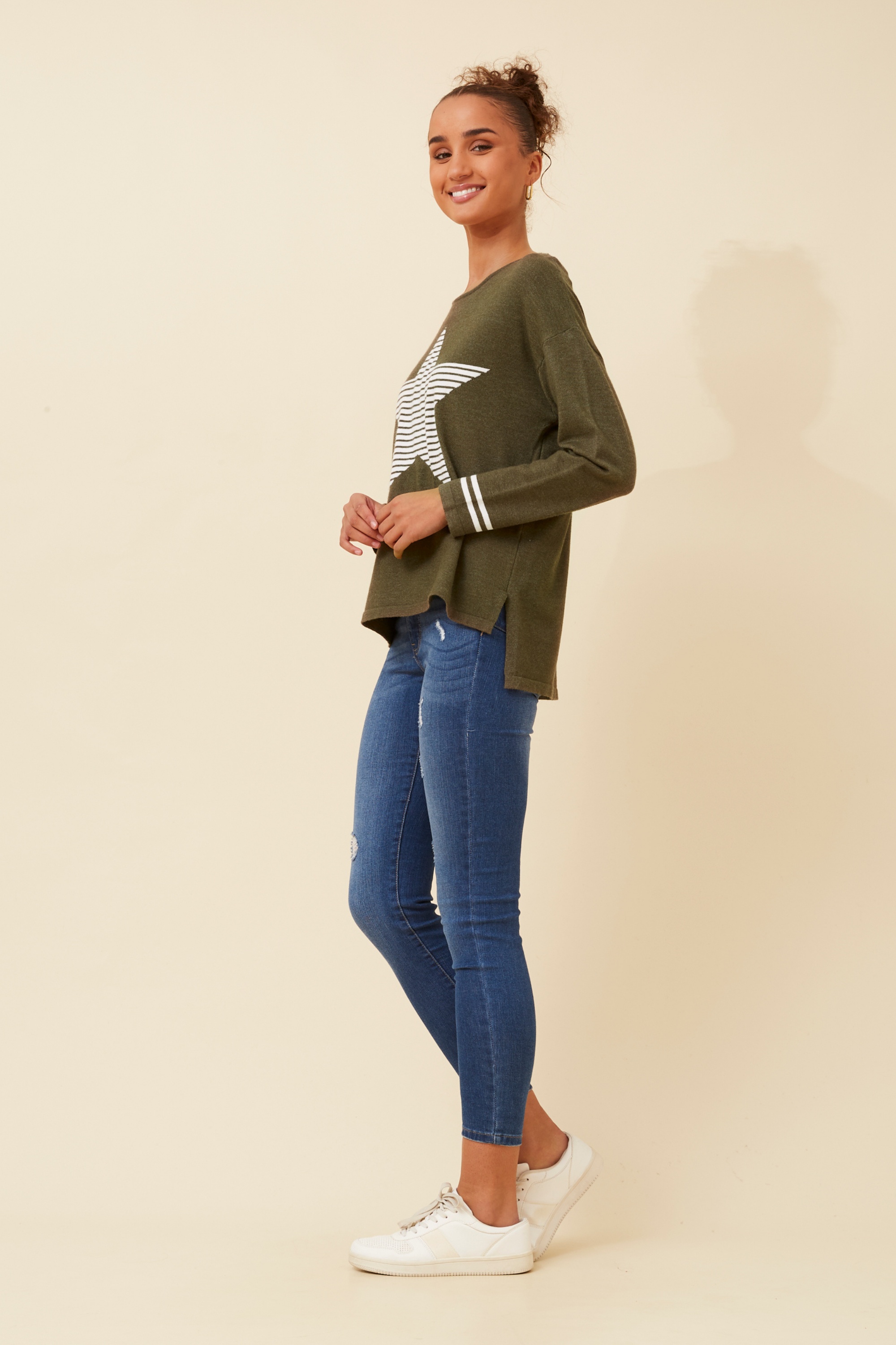 DAYTON STAR PRINT KNIT PULLOVER