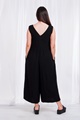 Deep V-back jumpsuit