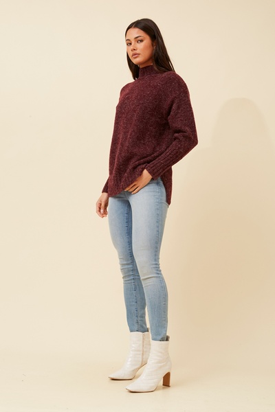 DEJA SOLID KNIT PULLOVER