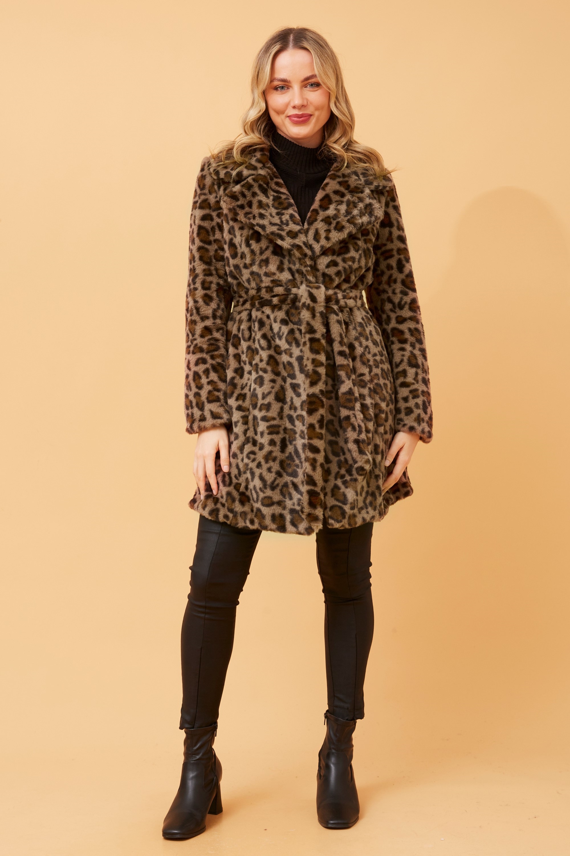 Destry leopard print faux fur coat Buy Online Femme Connection