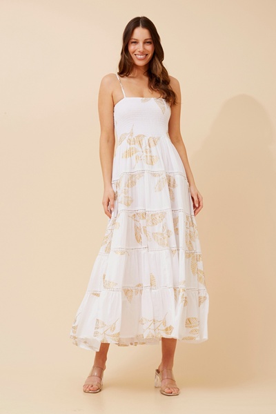 DEVIKA FOIL PRINT MAXI DRESS