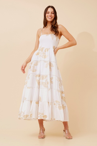 DEVIKA FOIL PRINT MAXI DRESS