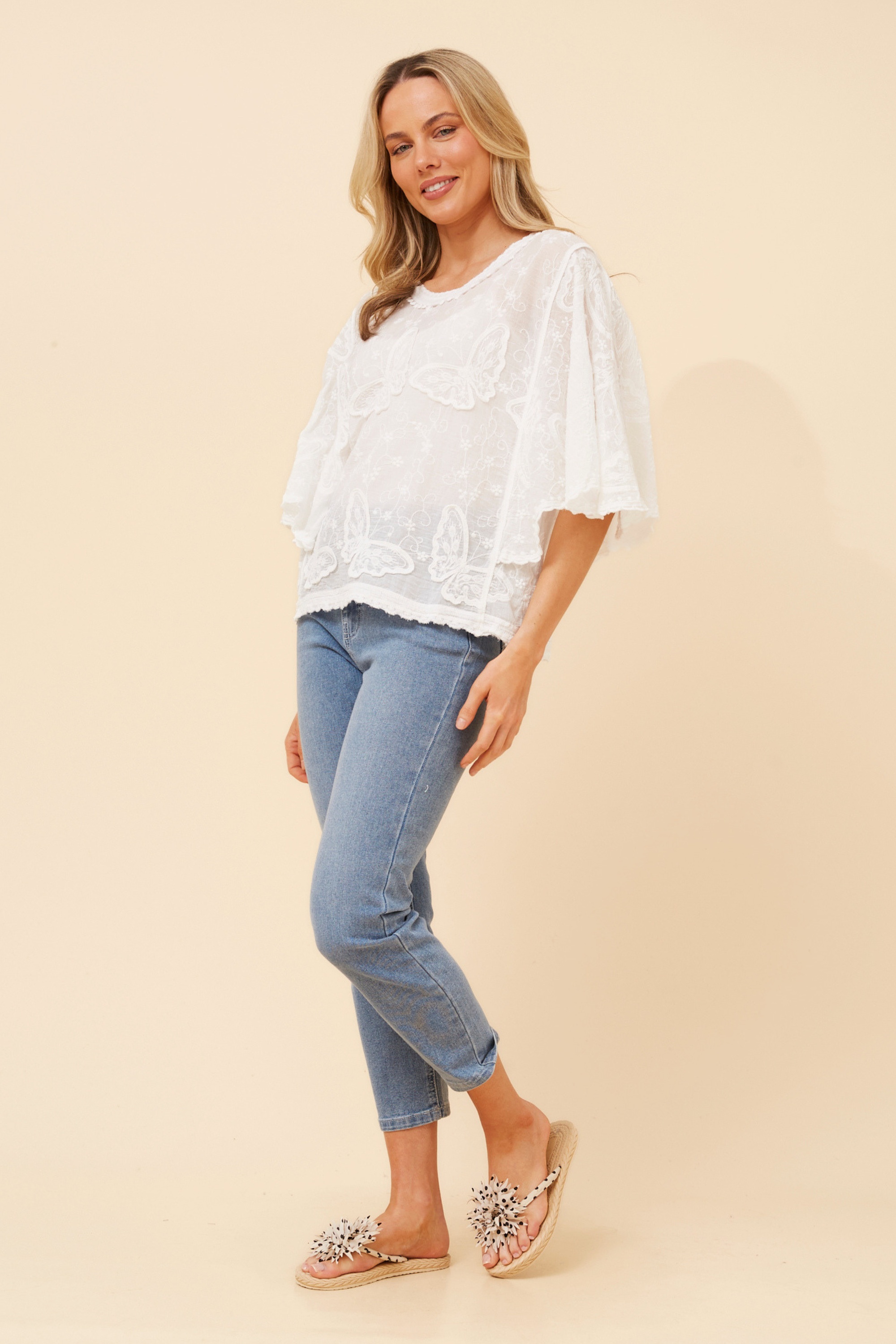 DEVONA EMBRIODERED TOP