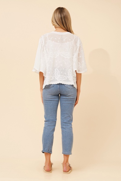 DEVONA EMBRIODERED TOP