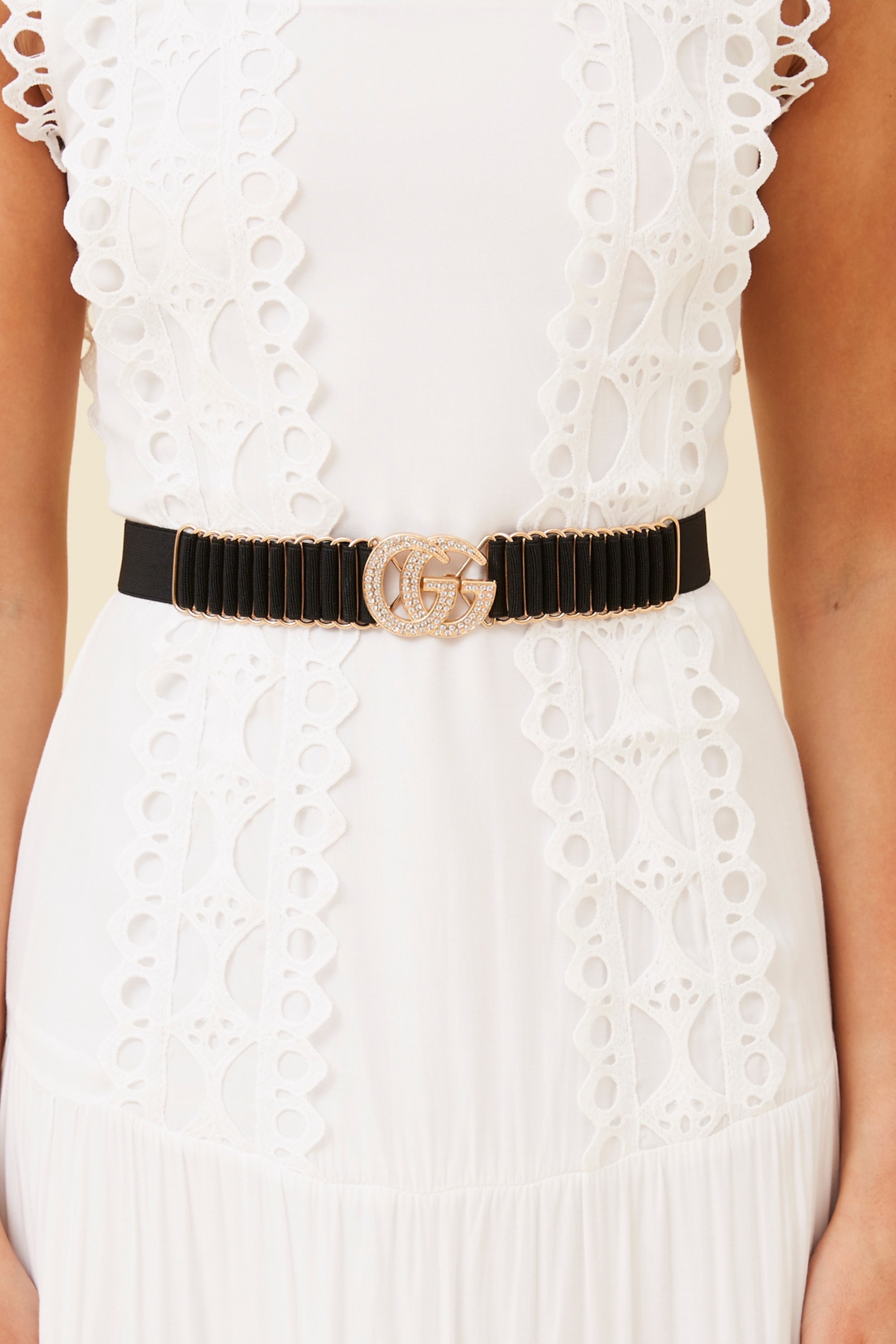 DIAMANTE BUCKLE BELT