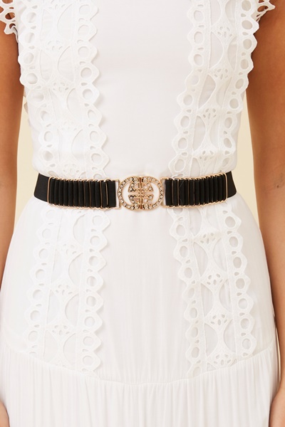 DIAMANTE BUCKLE BELT