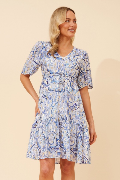 DIAMOND ABSTRACT PRINT DRESS