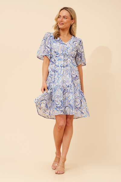 DIAMOND ABSTRACT PRINT DRESS