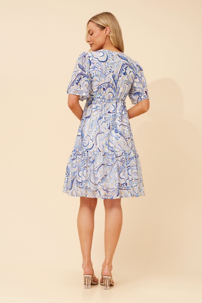 DIAMOND ABSTRACT PRINT DRESS