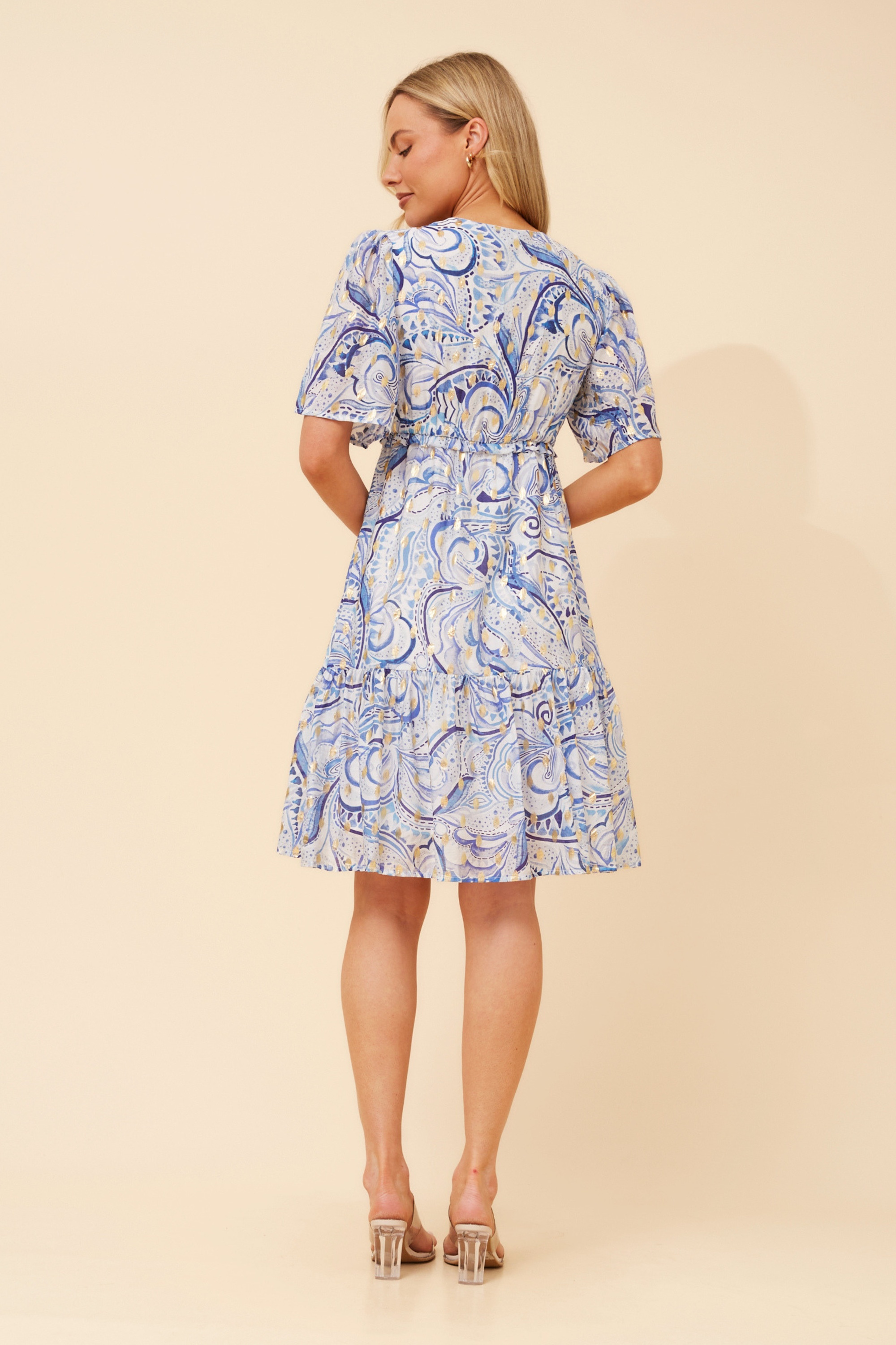 DIAMOND ABSTRACT PRINT DRESS