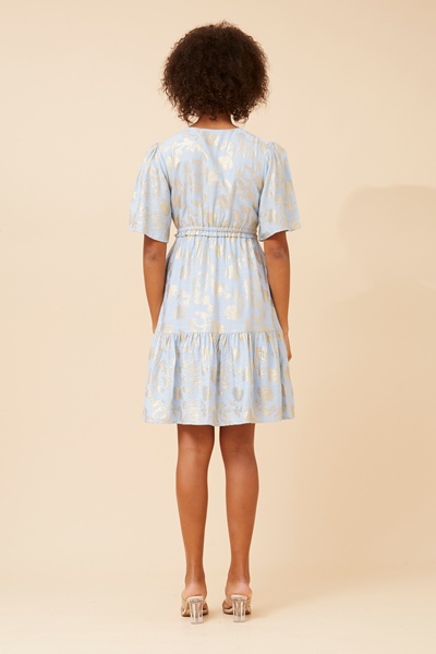 DIAMOND FOIL PRINT DRESS