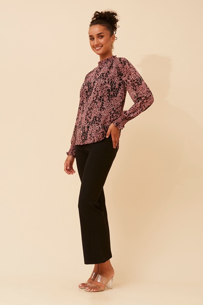 DIANA ABSTRACT PRINT BLOUSE
