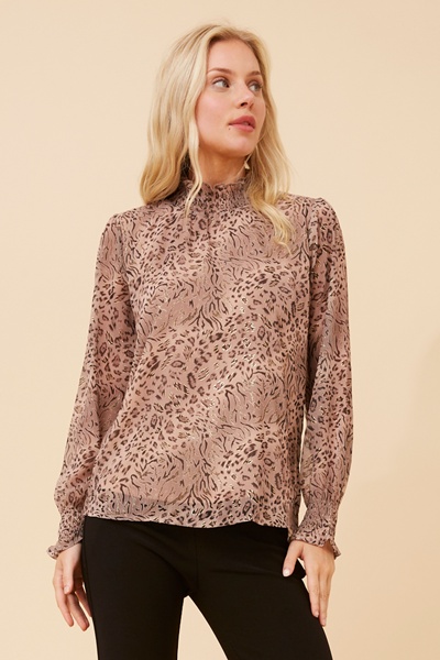DIANA ANIMAL PRINT BLOUSE