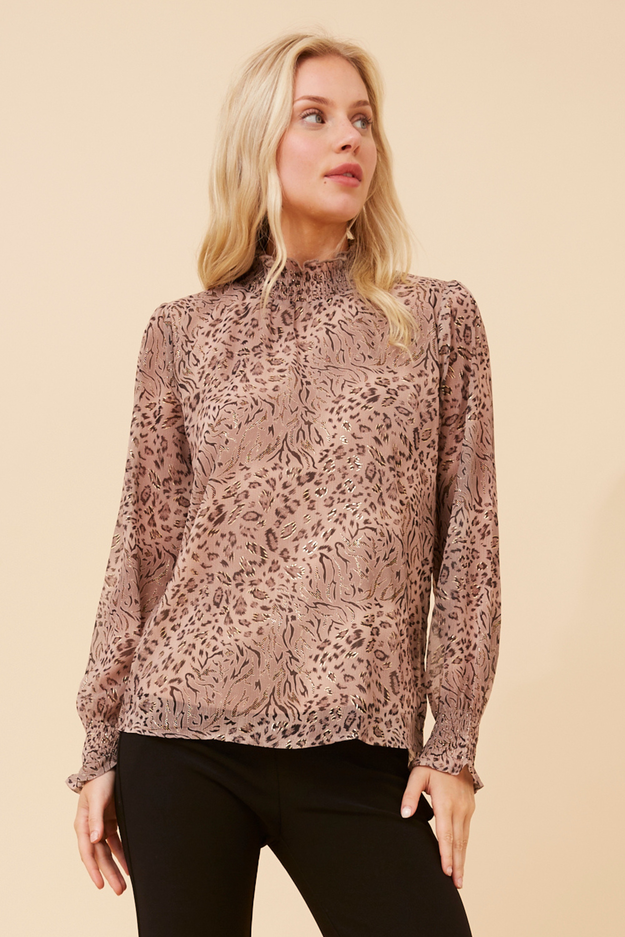DIANA ANIMAL PRINT BLOUSE