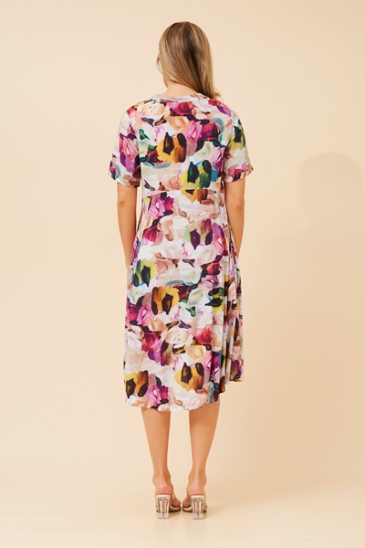 DIEM ABSTRACT PRINT MIDI DRESS