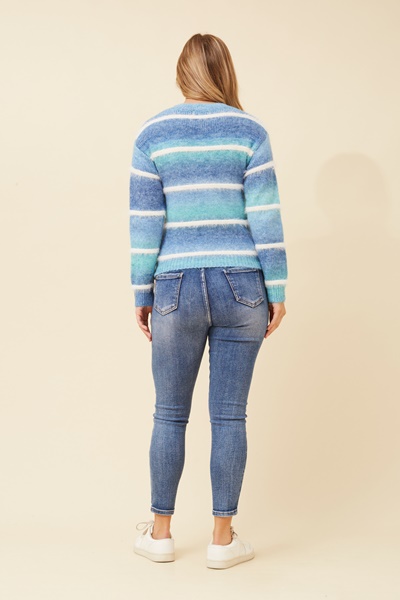 DILARA STRIPE KNIT PULLOVER