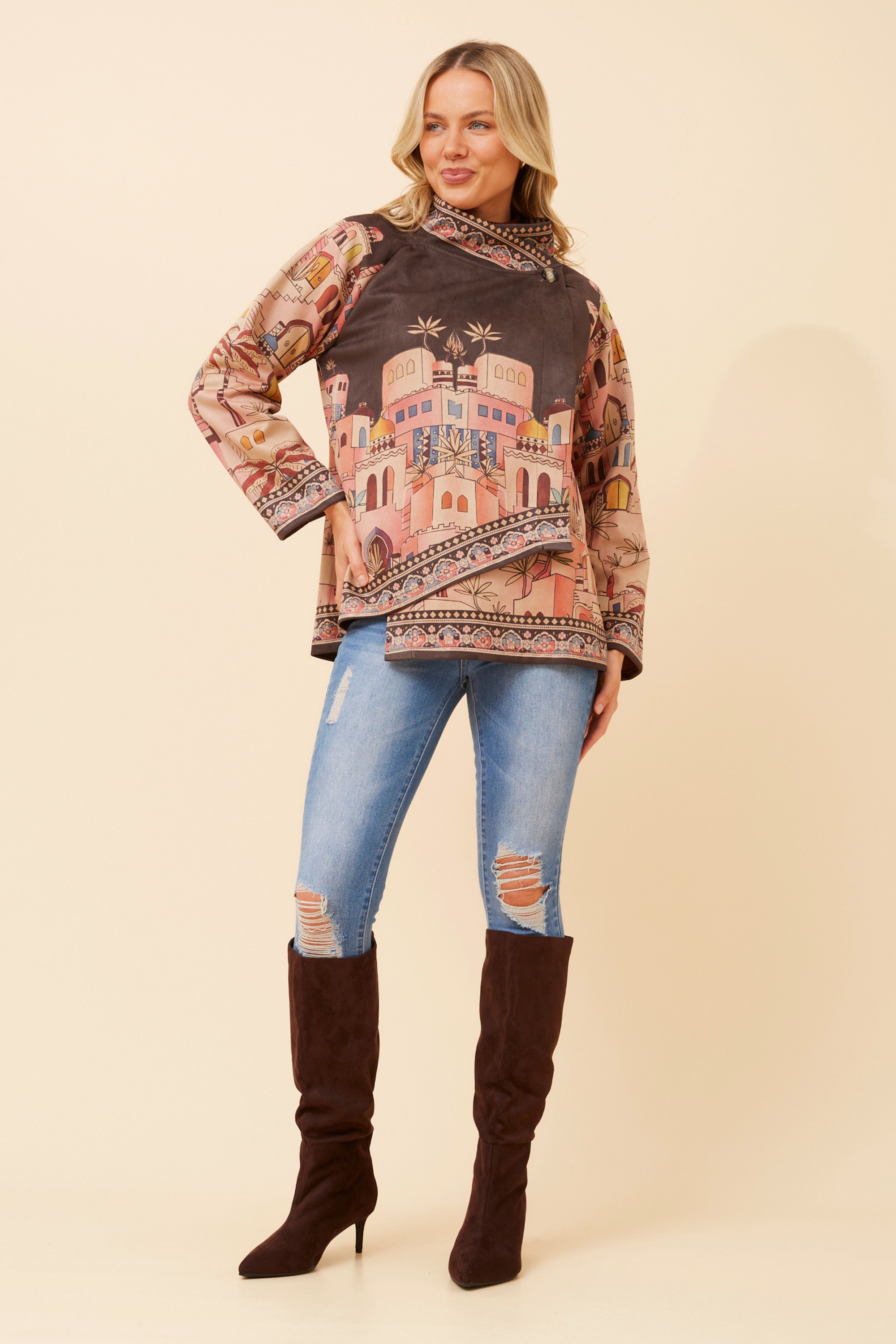DILETTA FAUX SUEDE JACKET