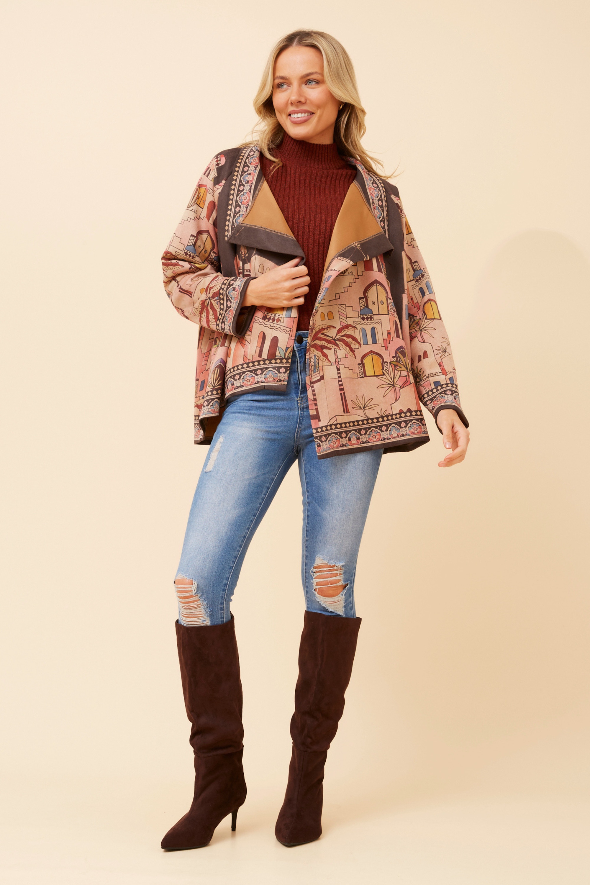 DILETTA FAUX SUEDE JACKET