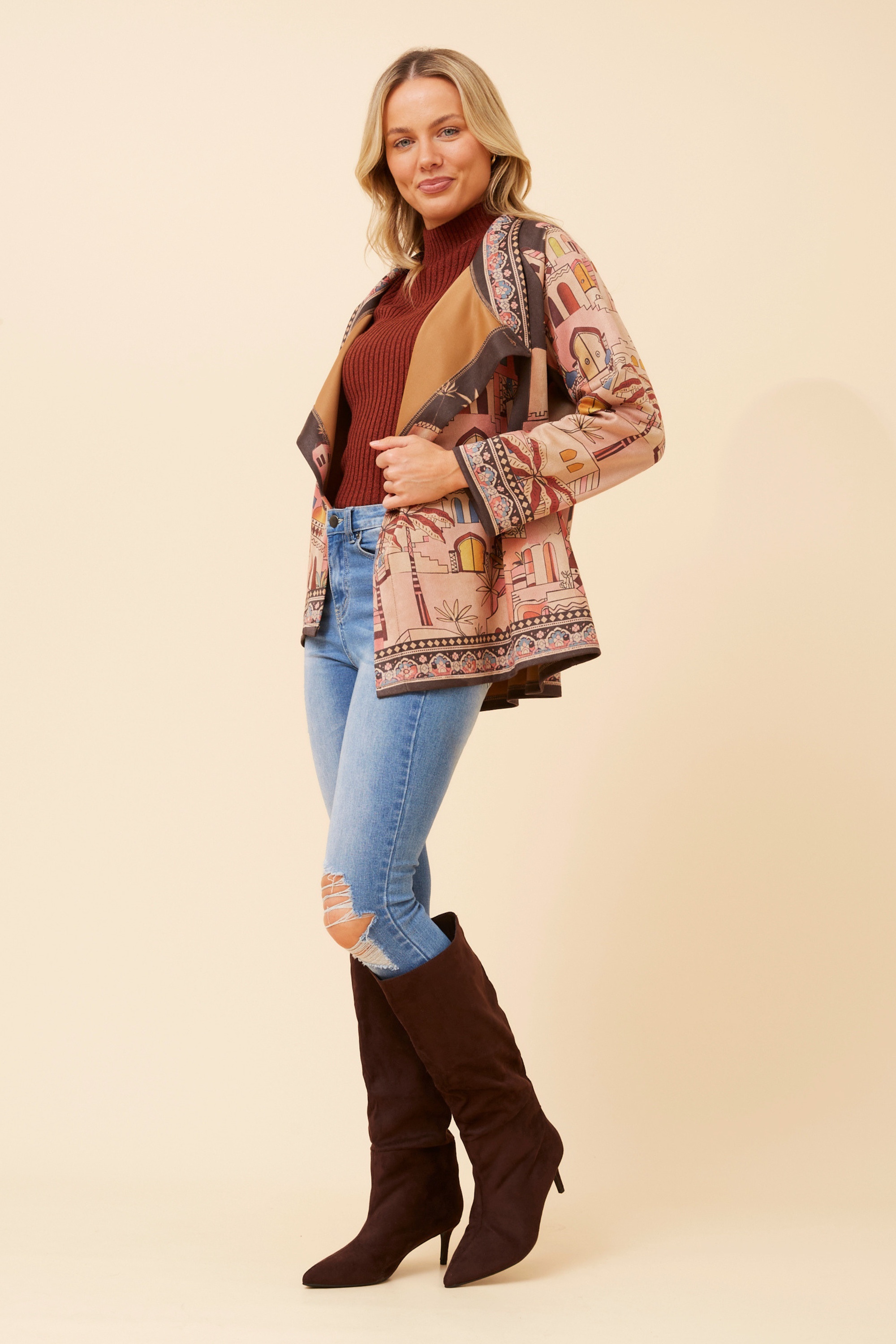 DILETTA FAUX SUEDE JACKET