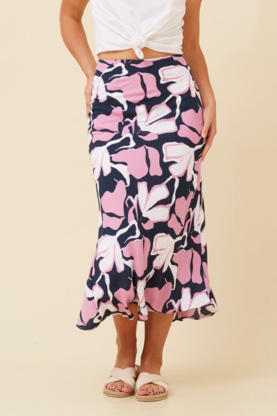 DILIAN FLORAL MIDI SKIRT