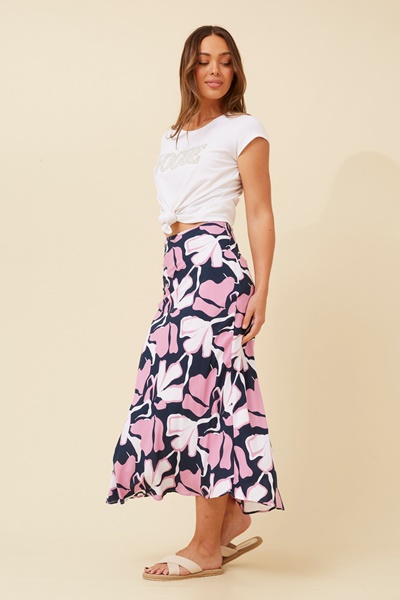 DILIAN FLORAL MIDI SKIRT