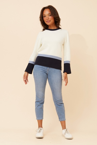 DIMONA COLOURBLOCK KNIT PULLOVER