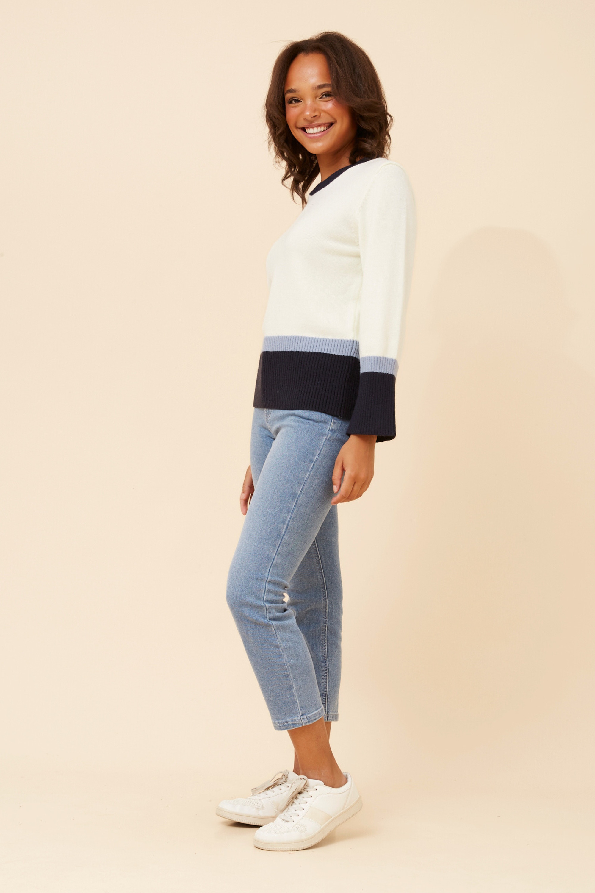 DIMONA COLOURBLOCK KNIT PULLOVER