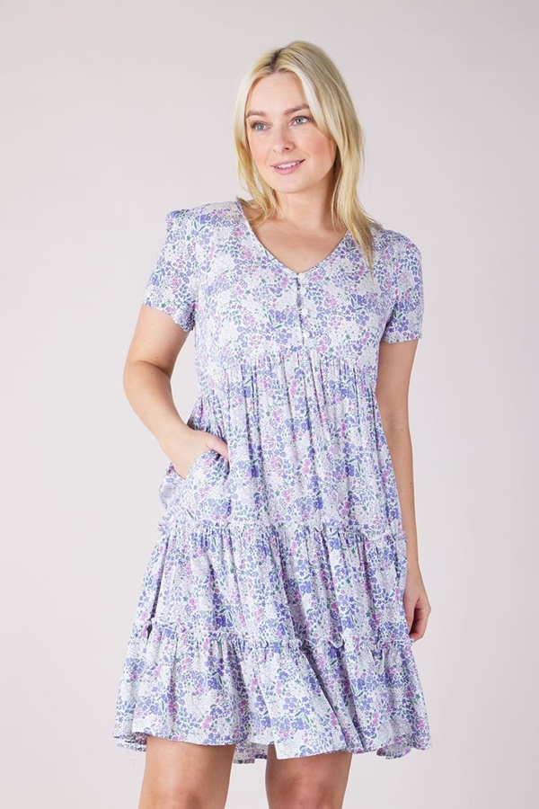 DITSY FLORAL BABYDOLL DRESS DITSY FLORAL BABYDOLL DRESS