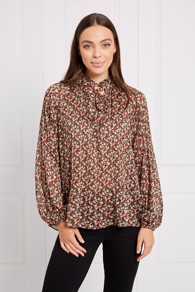DITSY FLORAL PLEAT BLOUSE