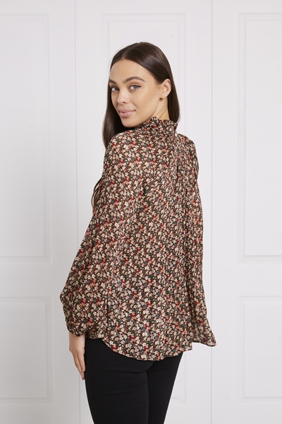 DITSY FLORAL PLEAT BLOUSE | FEMME 
