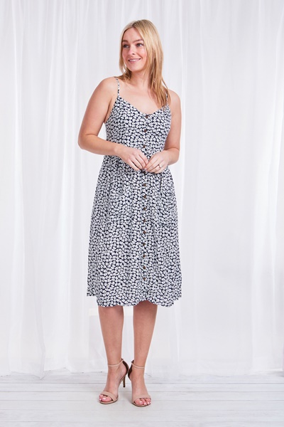 Ditsy print Button Front SUMMER Dress