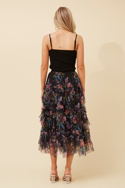 DIVISHA FLORAL TULLE SKIRT