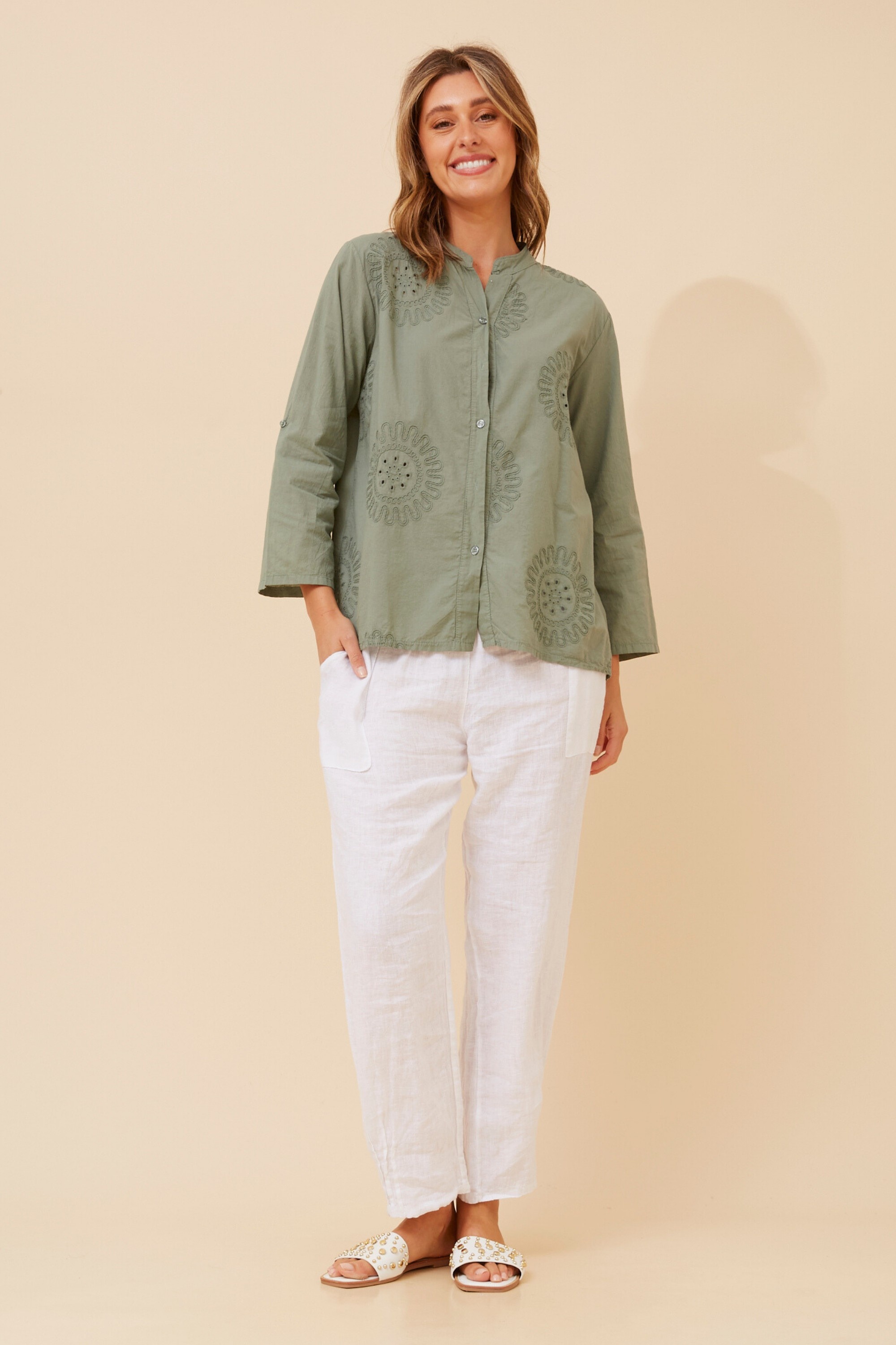 DOLCINA EMBROIDERED SHIRT