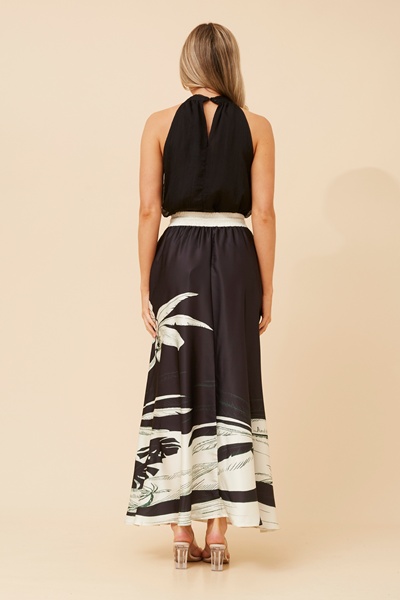 DOMINGA PALM PRINT SKIRT