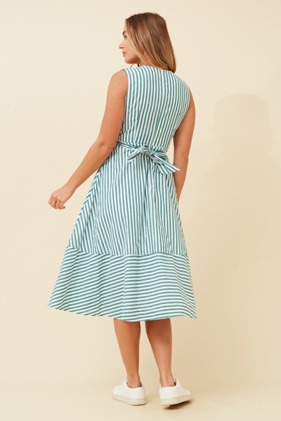 DONIA STRIPE MIDI DRESS